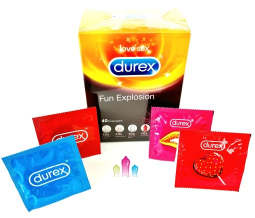 Durex Fun Mix 40 шт. Презервативы Durex Fun Mix 40 gab