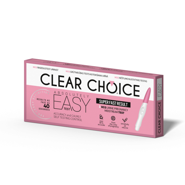 Clear Choice Easy test HcG Каталог товаров 1 Clear Choice Easy tests Grūtniecības tests