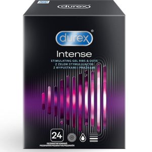 Durex Intense 24 шт. Презервативы 1 durex intense 24 gab. prezervatīvu iepakojums