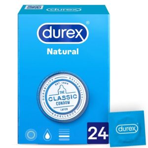 Durex Natural 24 шт. Презервативы Durex Natural 24 gab.