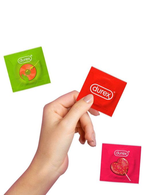 SUPER prezervatīvu komplekts 50 gab. 1 Durex Mix + Flavours 24 vnt. prezervatyvų rinkinys