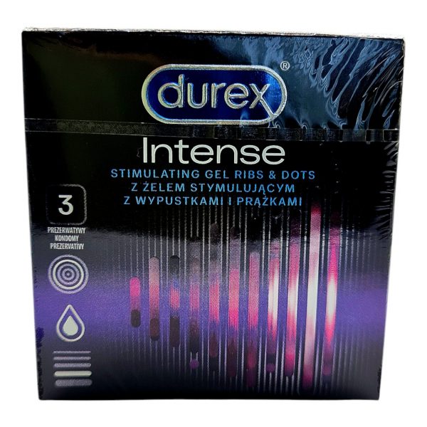 Intense 3 gab. durex prezervatīvi 2 Durex Intense 3 vnt. prezervatyvu dezute