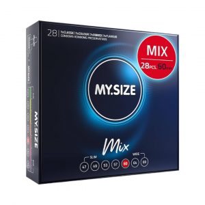 Mix 60 mm 28 gab. my.size pro prezervatīvi My.Size Mix 60 mm 28 vnt. prezervatyvų