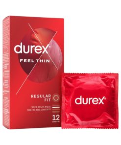 Feel Thin 12 gab. durex prezervatīvi Durex Feel Thin 12 vnt. prezervatyvų dėžutė