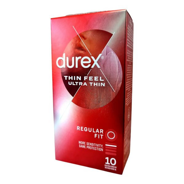 Thin Feel Ultra 10 gab. durex prezervatīvi 3 Durex Thin Feel Ultra 10 vnt. prezervatyvų dėžutė
