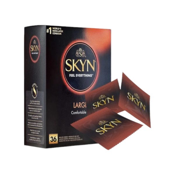 Large 36 gab. skyn prezervatīvi SKYN Large 36 vnt. prezervatyvų dėžutė
