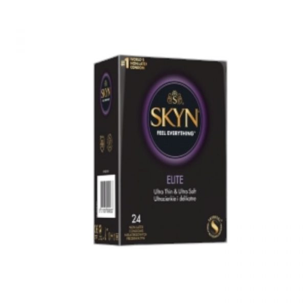 Elite 24 gab. skyn prezervatīvi SKYN Elite 24 vnt. prezervatyvų dėžutė
