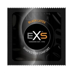 Black Latex exs prezervatīvi Exs Black Latex prezervatyvas