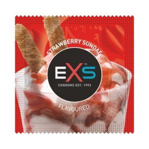 Strawberry exs prezervatīvi Exs Strawberry prezervatyvai