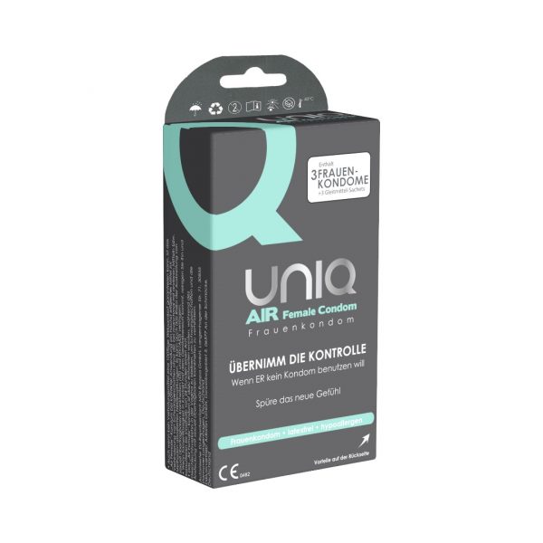 Uniq Air Female Condoms 3 gab. sieviešu prezervatīvi Uniq Air Female Condoms 3 vnt. prezervatyvai