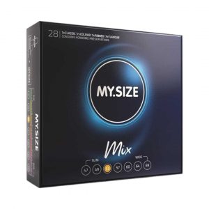Mix 53 mm 28 gab. my.size pro prezervatīvi My.Size Mix 53 mm 28 vnt. prezervatyvų