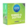 Ribbed, Dotted & Flared 48 gab. exs prezervatīvi EXS Ribbed & Dotted 48 vnt. prezervatyvų dėžutė