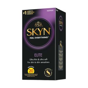 Elite 20 gab. skyn prezervatīvi SKYN Elite 20 vnt. prezervatyvų dėžutė