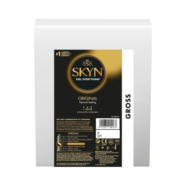 Original 144 gab. skyn prezervatīvi SKYN Original 144 vnt.prezervatyvų dėžutė