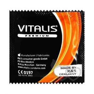 Ribbed vitalis prezervatīvi Vitalis Stimulating & Warming prezervatyvai