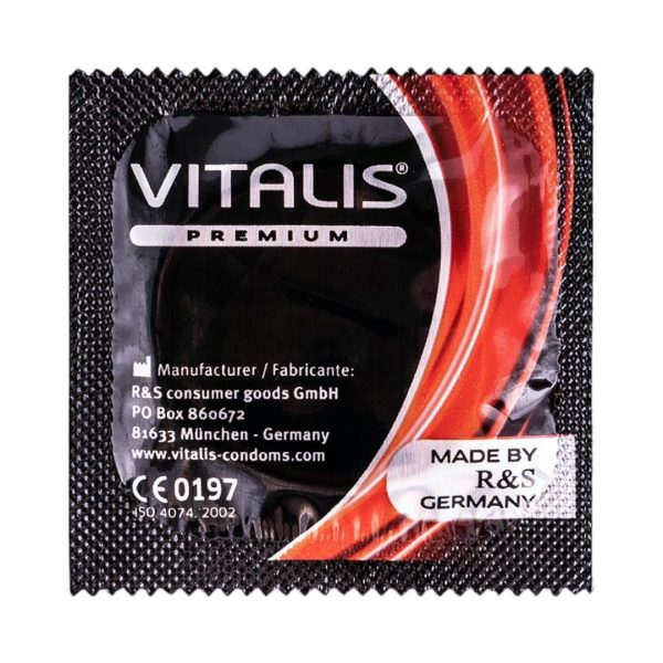 Strawberry prezervatīvi Vitalis Strawberry prezervatyvai