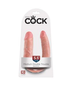 Medium Double Trouble divkāršie falli imitatori King Cock Medium Double Trouble dvigubas dildo