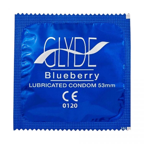 Blueberry prezervatīvi 2 Glyde Blueberry prezervatyvas