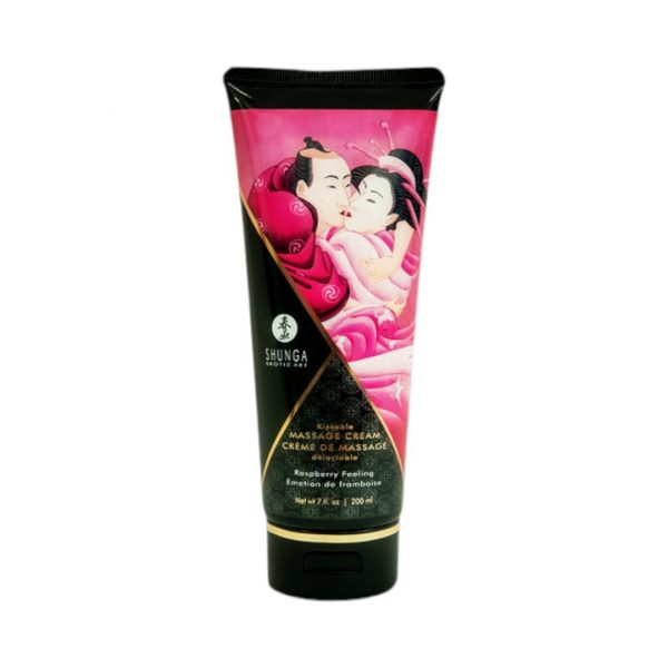 Shunga Massage Cream Raspberry masažas līdzekļi Shunga Massage Cream Raspberry masažinis kremas