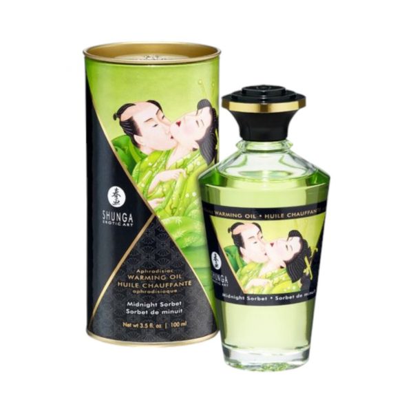 Warming Oil Midnight Sorbet 100 ml masāžas eļļas Shunga Warming Oil Midnight Sorbet 100 ml masažo aliejus