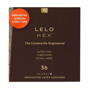 Hex Respect XL 36 gab. lelo hex prezervatīvi LELO Hex Respect 36 vnt. dėžutė
