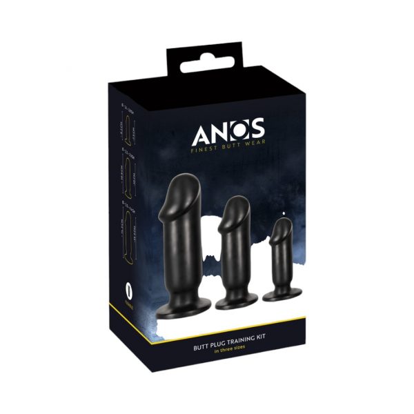 Bulet Plug Training Kit anālo rotaļlietu komplekti 1 Anos Bulet Plug Training Kit analinių kaiščių rinkinys
