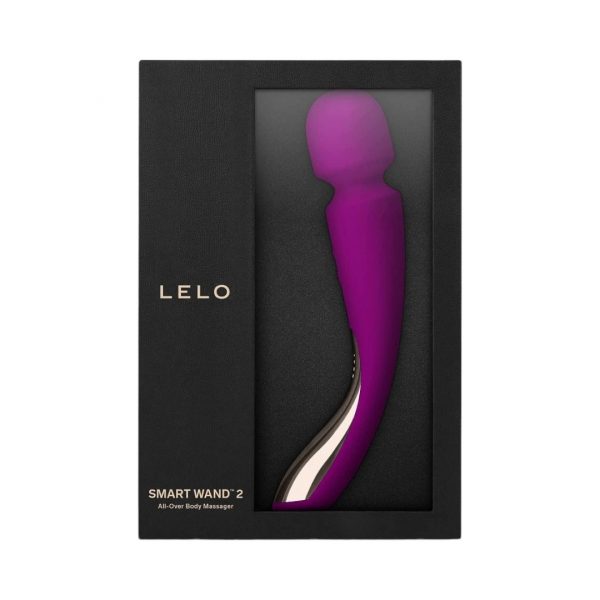 Smart Wand 2 Medium Deep Rose masētāji 1 Lelo Smart Wand 2 Medium Deep Rose masažuoklis