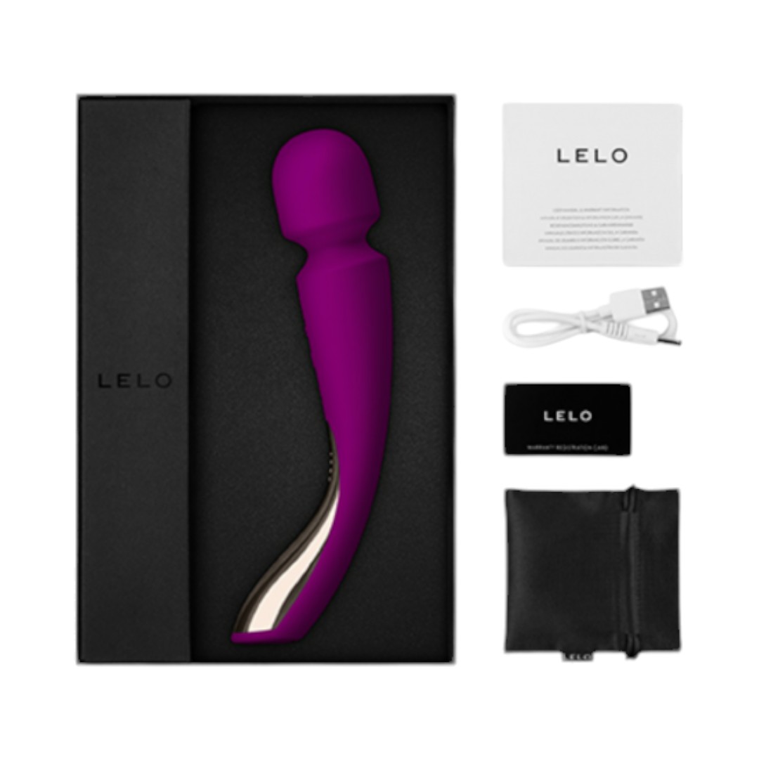 Smart Wand 2 Medium Deep Rose masētāji Lelo Smart Wand 2 Medium Deep Rose masažuoklis