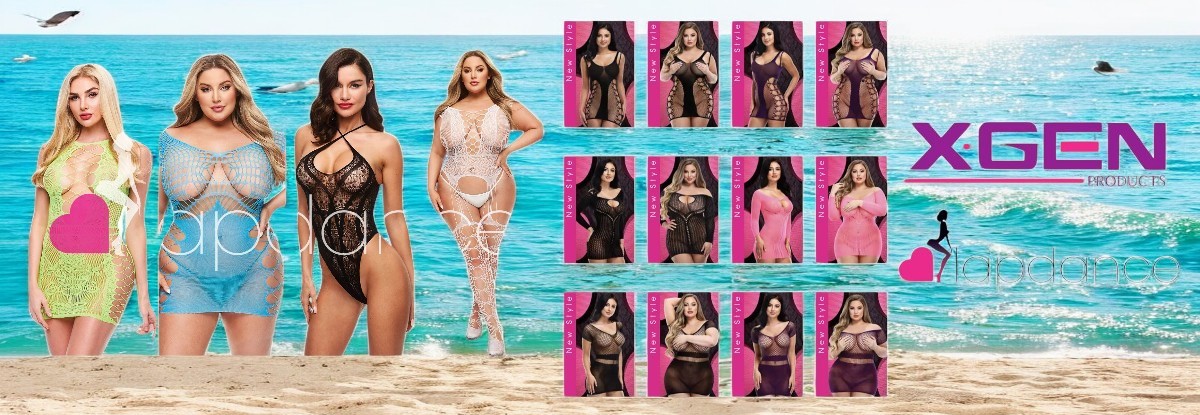 Lace Top Thigh High piestiprināmās zeķes un zeķbikses Lapdance prekės ženklo puslapio iliustracija