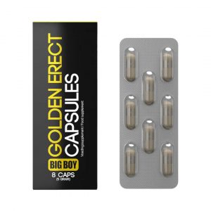 Erect 8 caps. afrodiziaki Big Boy Golden Erect 8 Caps maisto papildas