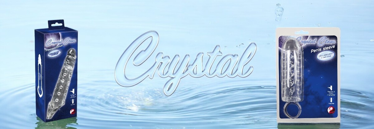 Penis Sleeve gredzeni un uzmavas Crystal Clear prekės ženklo puslapio iliustracija Penis Sleeve gredzeni un uzmavas Crystal Clear prekės ženklo puslapio iliustracija