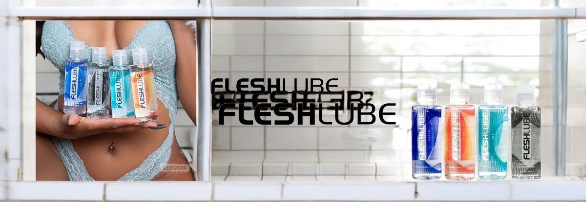 Fire 100 ml lubrikanti Fleshlube prekės ženklo puslapio iliustracija