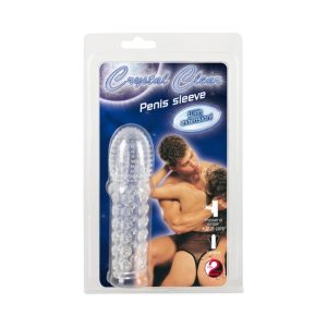 Penis Sleeve 2,5 cm gredzeni un uzmavas 2 Crystal Clear Penis Sleeve 2,5 cm penio mova