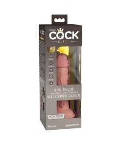 Vibrating Dual Density Nr.6 dildo, fallo imitatori King Cock Elite vibrating + Dual Density Silicone Cock 6 vibruojantis dildo
