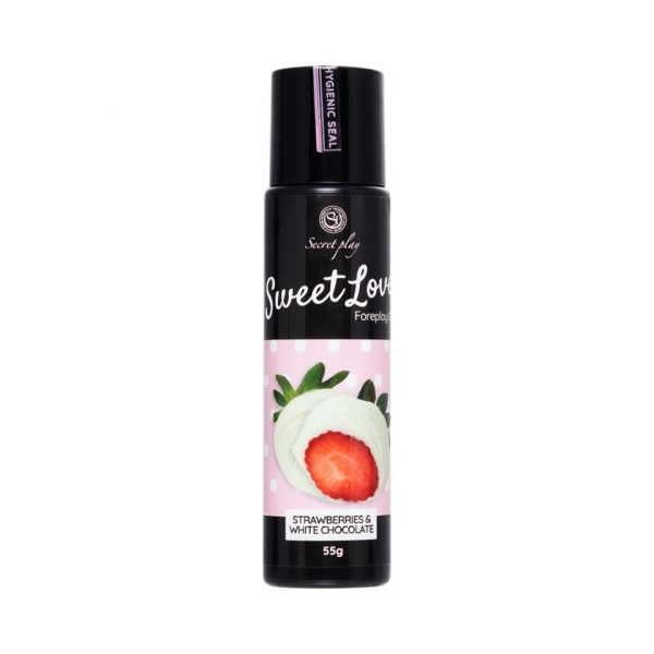 Strawberries & White Chocolate orālie lubrikanti Secret Play Strawberries & White Chocolate gelis