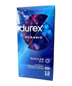 Classic 12 gab. durex prezervatīvi Durex Classic 12 vnt. prezervatyvų dėžutė