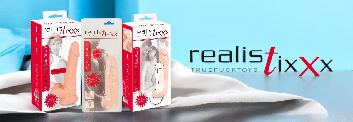 Realistixxx Real Sleeve dzimumlocekļa uzgaļi un uzmavas Realistixxx prekės ženklo puslapio iliustracija