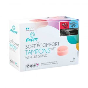 Soft Comfort Tampons Wet 2 gab. higiēnas līdzekļi Beppy Soft Comfort Tampons Wet 2 vnt. tamponai