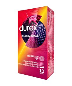 Pleasuremax 10 gab. durex prezervatīvi Durex Pleasuremax 10 vnt. prezervatyvų dėžutė