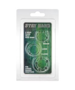 Stay Hard Rings gredzeni un uzmavas Stay Hard Rings 3 penio žiedų rinkinys