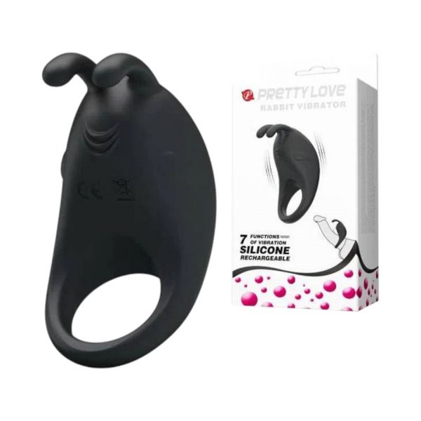 Silicone Rechargeable Penis Ring grezni dzimumlocekļa gredzeni 1 Pretty Love Silicone Rechargeable Penis Ring penio žiedas