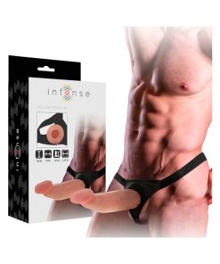 Hollow Strap-on 18 cm dobie strap-on Intense Hollow Strap-on 18 cm dildo su diržais