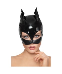 Black Level Vinyl Head Mask fetiša apģērbs sievietēm Black Level Vinyl Head Mask kates kauke