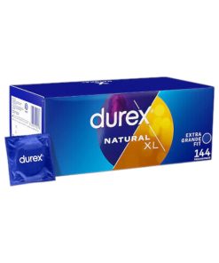 XL / Extra Large 144 gab. prezervatīvi Durex XL (Extra Large) 144 vnt. prezervatyvų dėžutė
