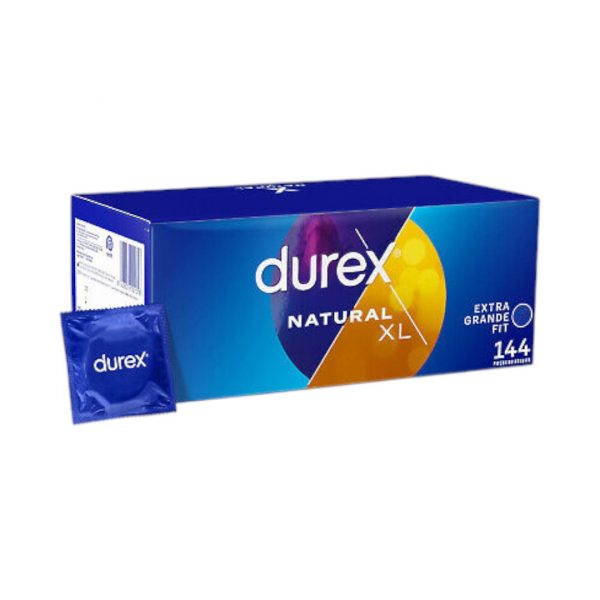 XL / Extra Large 144 gab. prezervatīvi Durex XL (Extra Large) 144 vnt. prezervatyvų dėžutė
