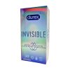 Invisible Extra Lubricated 10 gab. prezervatīvi Durex Invisible Extra Lubricated 10 vnt. prezervatyvų dėžutė