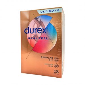 Real Feel 18 gab. prezervatīvi 1 Durex Real Feel 18 vnt. prezervatyvų dėžutė