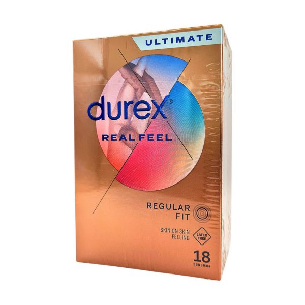 Real Feel 18 gab. prezervatīvi 1 Durex Real Feel 18 vnt. prezervatyvų dėžutė