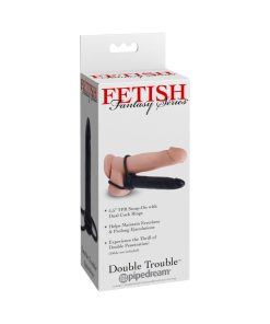 Double Trouble dubultās iekļūšanas dzimumlocekļa gredzeni Fetish Fantasy Series Double Trouble dvigubo įsiskverbimo penio žiedas
