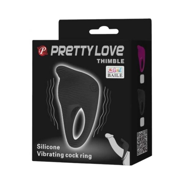 Thimble Silicone Vibrating Cock Ring vibrējošie dzimumlocekļa gredzeni 1 Thimble Silicone Vibrating Cock Ring